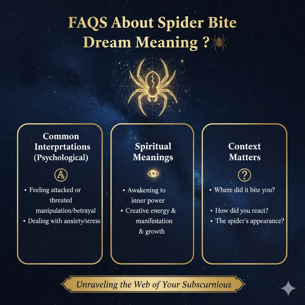 Dreaming About Spider Bite Dream Meaning