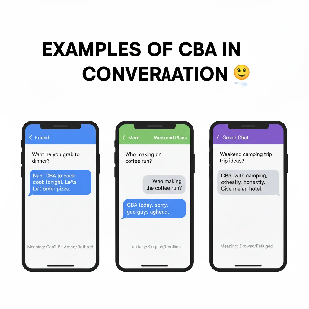 What Does CBA Mean in Text
